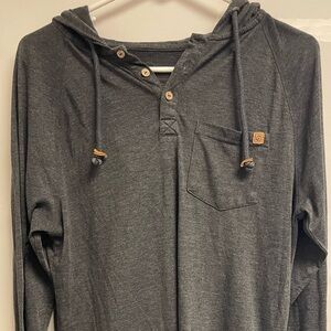 Tentree Sweatshirt Hoodie Long Sleeve Organic Cotton Grey Size Small